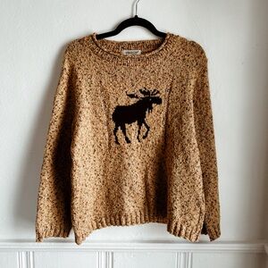 COLDWATER CREEK - 90s Vintage Moose Sweater